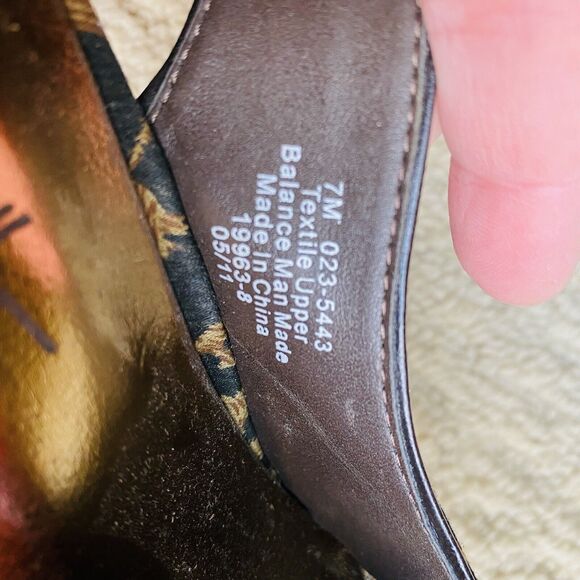 Nicole Miller Sexy High Heel Slingback Pumps Brown Animal Print Dressy Shoe US 7 - Picture 3 of 11